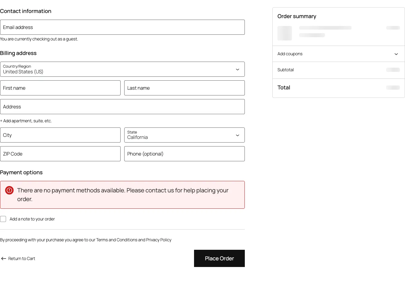 Checkboxy prawne na stronie kasy WooCommerce